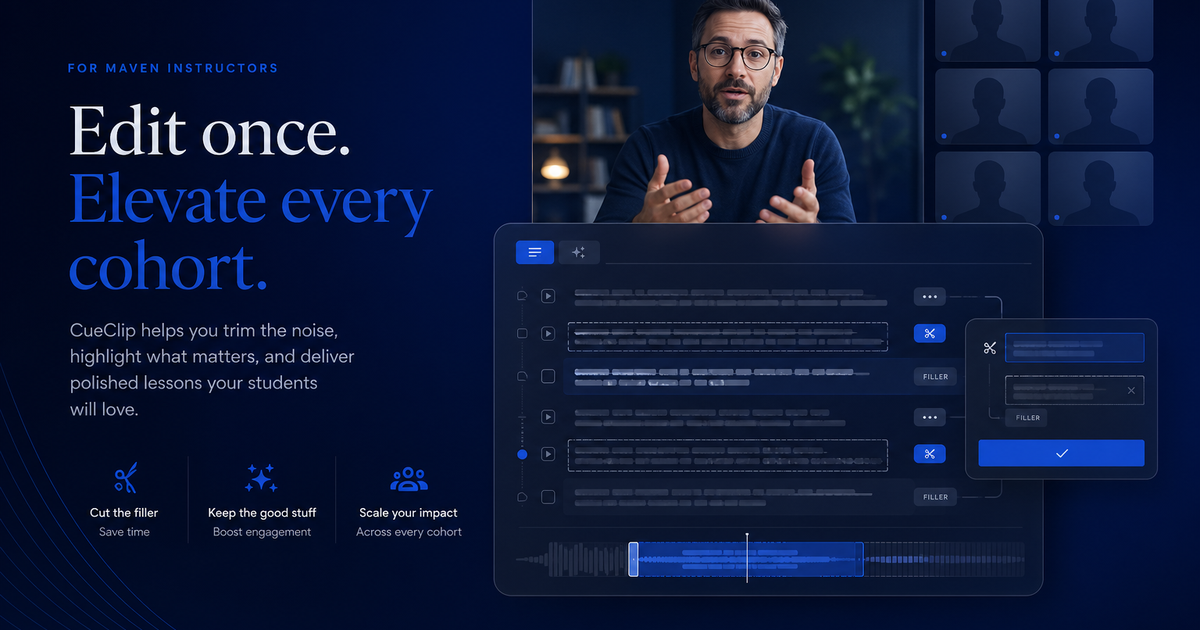 CueClip for Maven instructors